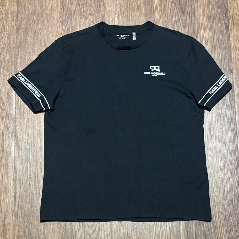 Karl Lagerfeld Paris Black Logo Tee XXL Mens Designer Streetwear